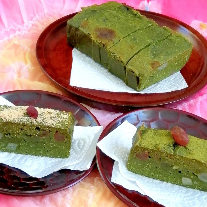 おからと豆腐のしっとり抹茶ケーキ☘ノンオイル低糖質